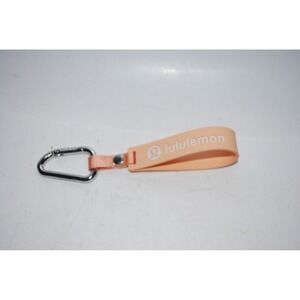 Lululemon Silicone Keychain – Peach & White – Used, Good Condition